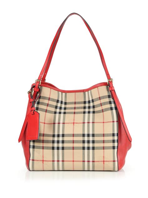 burberry small canter in horseferry check and leather|Burberry Horseferry Check Canterbury Small Tote.